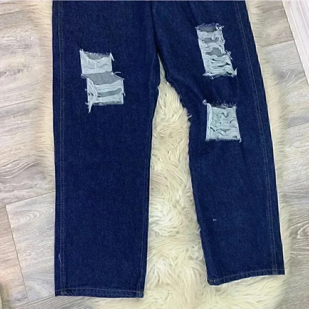 NWT Rustler Wrangler regular fit straight leg ripped jeans 34x30